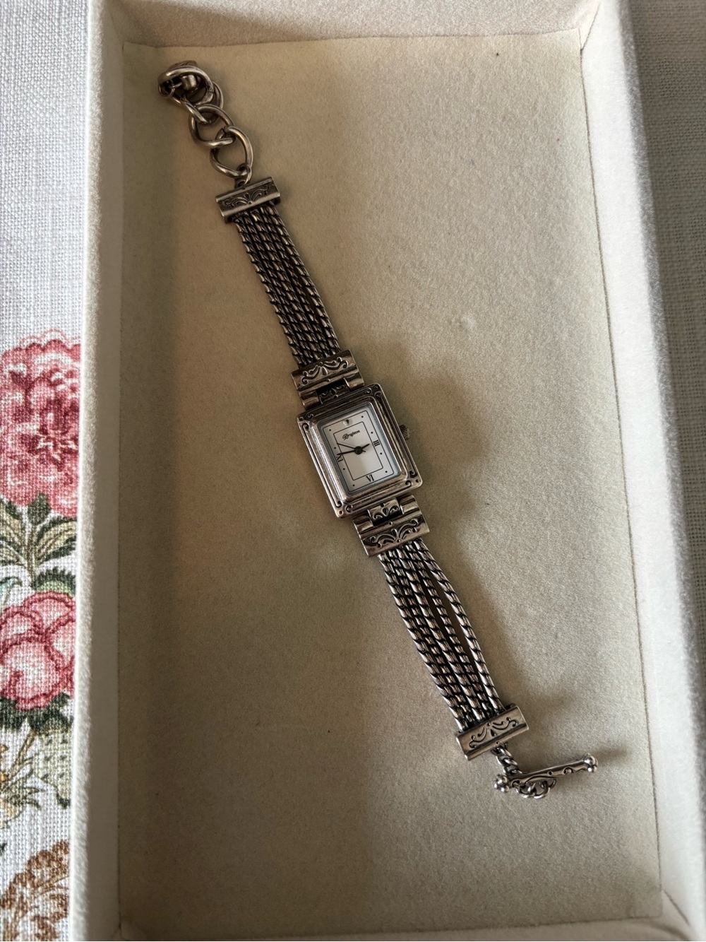 Silver Brighton Women's Vintage-Style Bracelet Watch